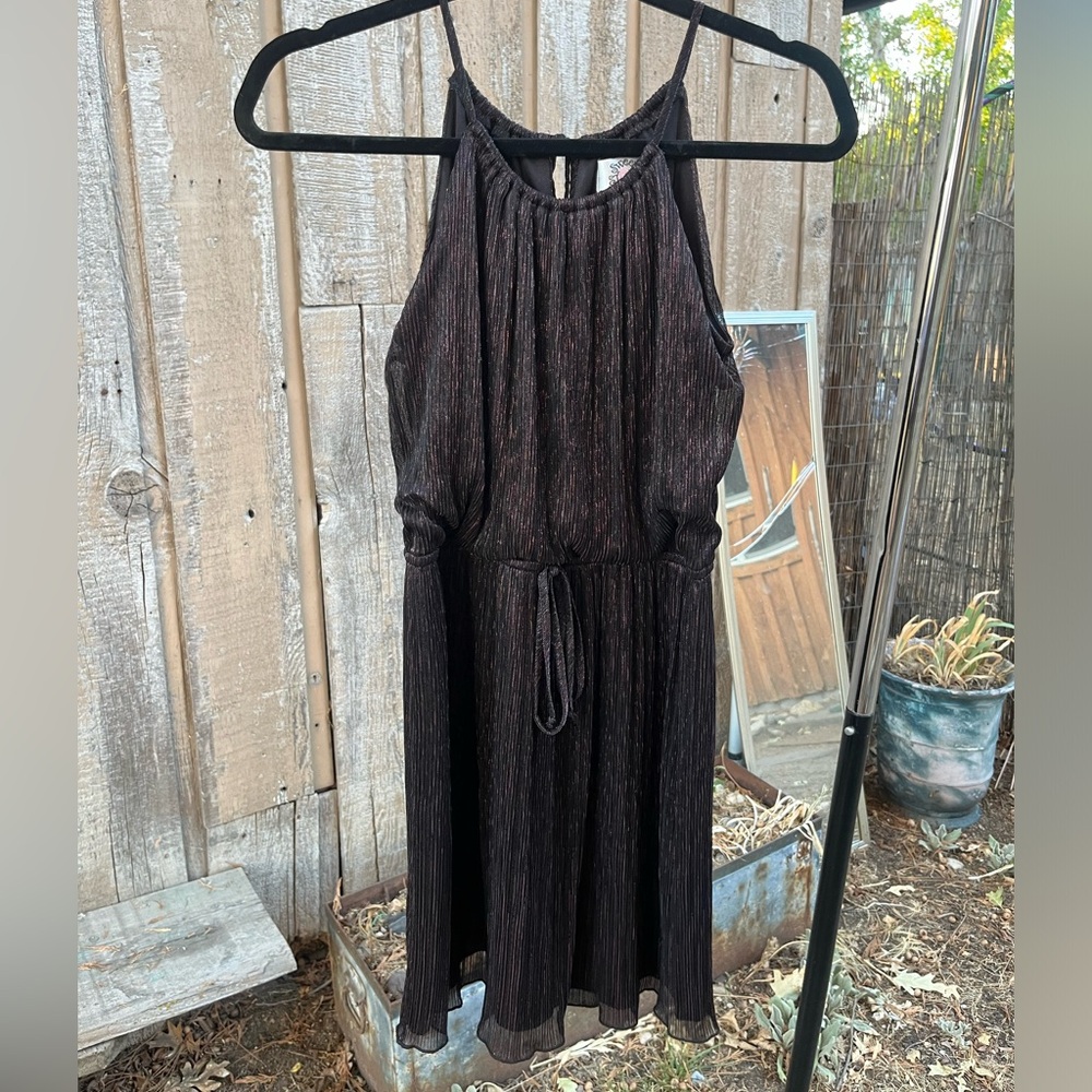 Shimmery Black y2k Party Dress